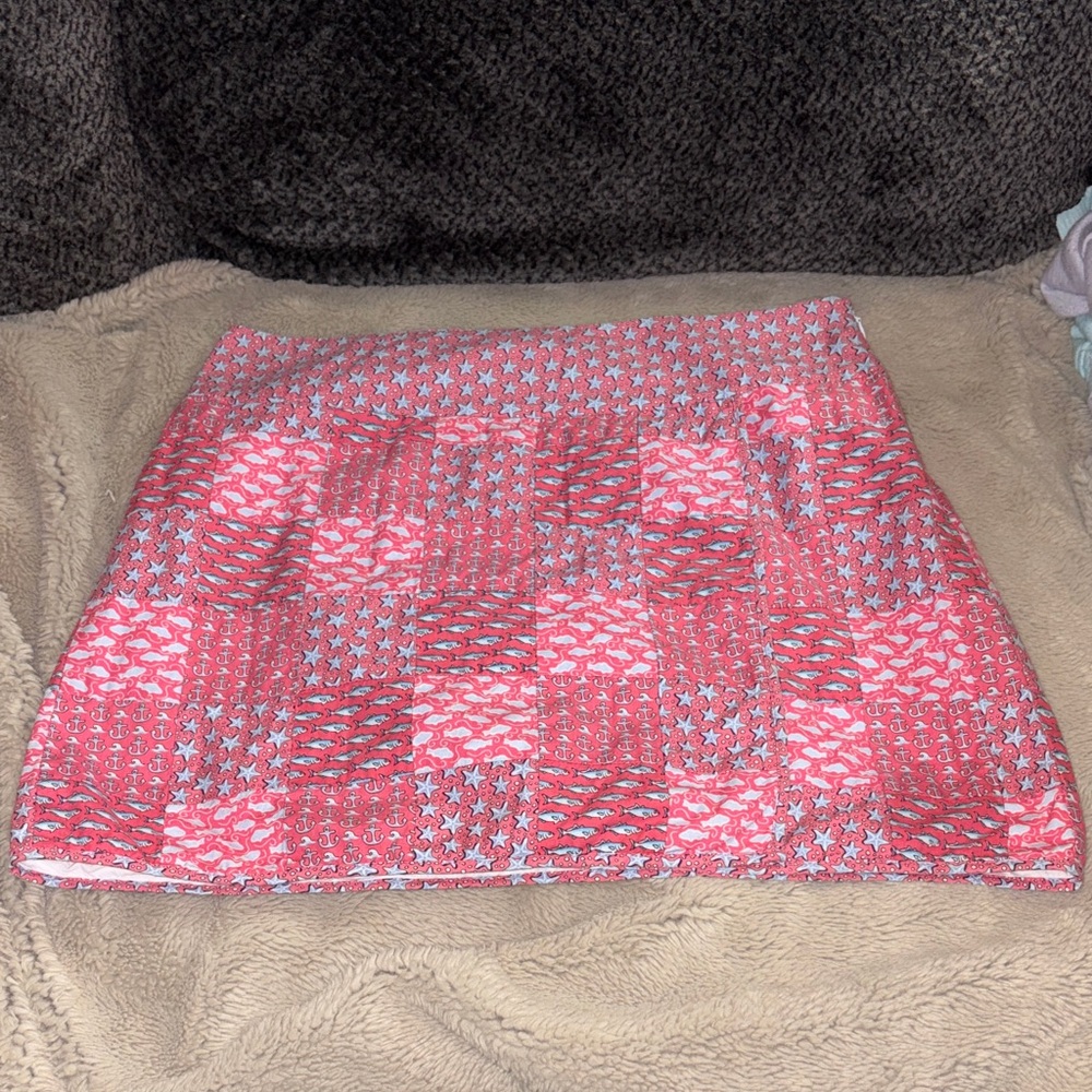 Vineyard Vines pink patchwork nautical skirt, siz… - image 1